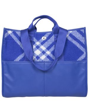 Burberry Tote Bags - Blue