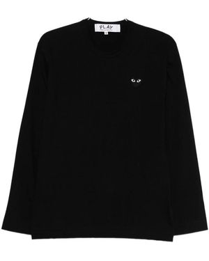 Comme des Garçons Long Sleeve T-Shirts - Black