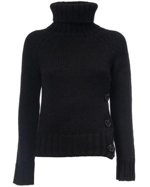 Aspesi Knitwear > Turtlenecks - Zwart