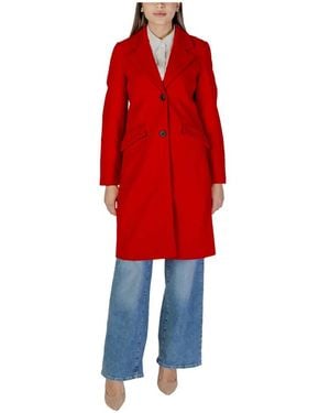Vero Moda Single-Breasted Coats - Red