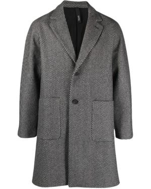 Hevò Single-Breasted Coats - Grigio