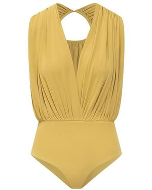 Des Phemmes Cape Bodysuit - Geel