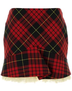McQueen Short Skirts - Rojo