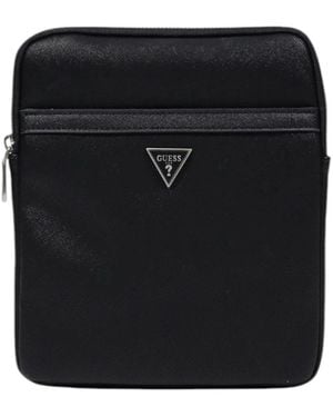 Guess Stilvolle Reißverschlusstasche Mit Mehreren Taschen - Schwarz