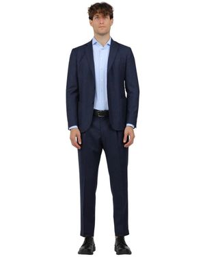 Santaniello Single Breasted Suits - Blu