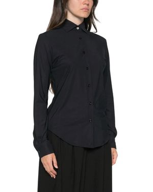 Mazzarelli Overhemden ,Blauw ,Gea Shirt - Zwart