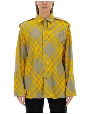 Burberry Hemd Mit Karomuster - Gelb