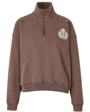 Sporty & Rich Zip-Throughs - Brown