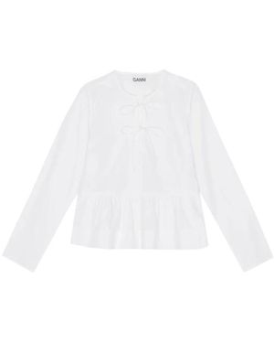 Ganni Blouses - Bianco