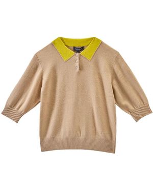 Marc Jacobs Trompe Loeil Strick-Polohemd - Gelb