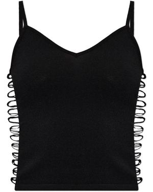 DSquared² Top Met Decoratieve Uitsparingen Aan De Zijkant - Zwart