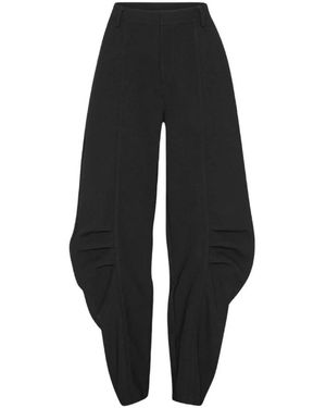 ROTATE BIRGER CHRISTENSEN Broeken ,Zwart ,Leer Balloon Suiting Cargo Broek