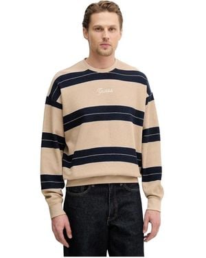 Guess Gestreifter Pullover - Schwarz