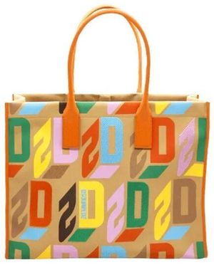 DSquared² Gelb monogramm einkaufstasche