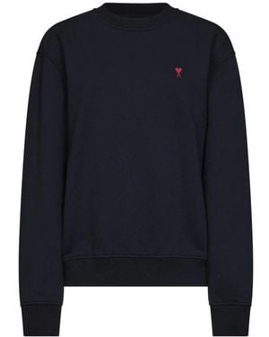 Ami Paris Hoodies & Sweatvesten ,Zwart ,Sweatshirts - Blauw