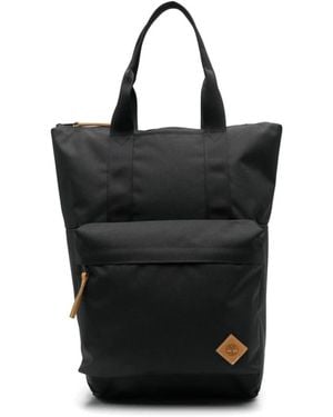 Timberland Schwarzer canvas-rucksack mit wasserabweisend