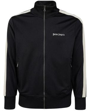 Palm Angels Hoodies & Sweatvesten ,Zwart ,Polyester Classic Logo Track Jacket