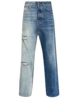 Vetements Gerades Jeans - Blau