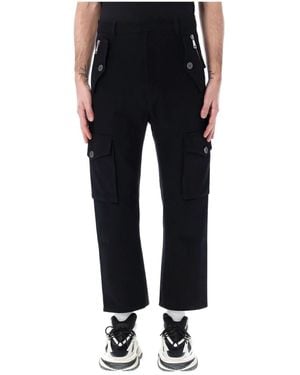 Balmain Cropped Trousers - Black