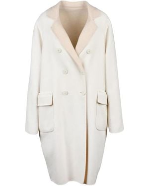 Eleventy Double-Breasted Coats - White