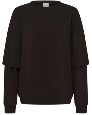 Gestuz Hoodies & Sweatvesten ,Bruin ,Sweatshirts Hoodies - Zwart