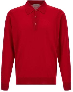 John Smedley Polo Shirts - Rojo