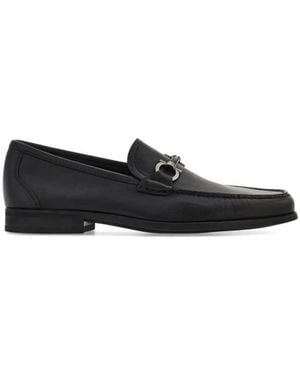 Ferragamo Schoenen ,Zwart ,Leer Gancini Ornament Loafer