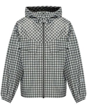 KENZO Jassen ,Grijs ,Polyester Checks Windbreaker
