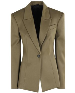 The Attico Militair Groene Jas Met Revers