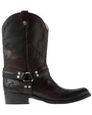 Versace Cowboy Boots - Noir