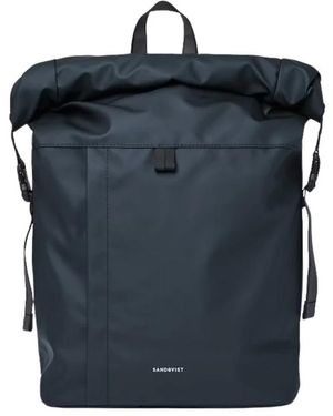 Sandqvist Konrad Rolltop Rucksack - Blau