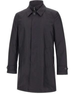 Fay Single-Breasted Coats - Blue