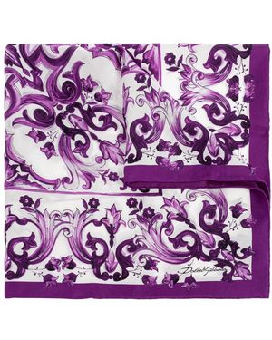 Dolce & Gabbana Silky Scarves - Purple