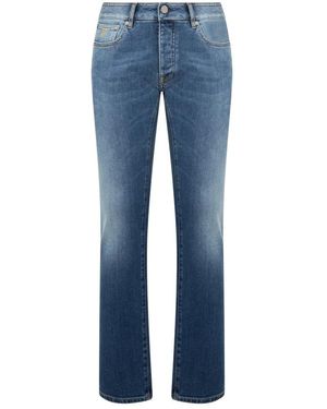 Moorer Straight Fit Jeans - Blue