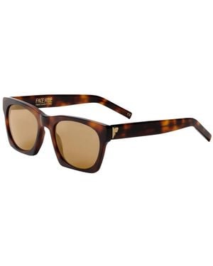 Facehide Rechteckige Logo-Sonnenbrille Braun