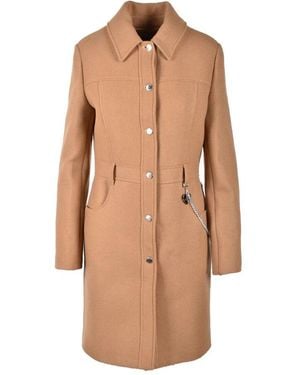 Love Moschino Single-Breasted Coats - Brown