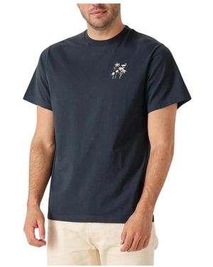 Forét Blaues Flora T-Shirt Für Männer