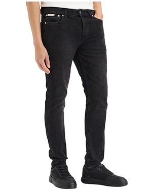 Calvin Klein Jeans ,Zwart ,Katoen Slim-Fit Jeans