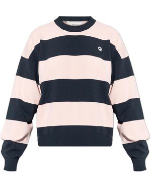 Coperni Truien & Vesten ,Roze ,Gestreept T-Shirt Met Ronde Hals - Blauw