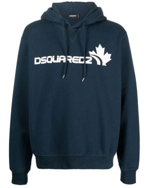 DSquared² Hoodies & Sweatvesten ,Blauw ,Hoodies