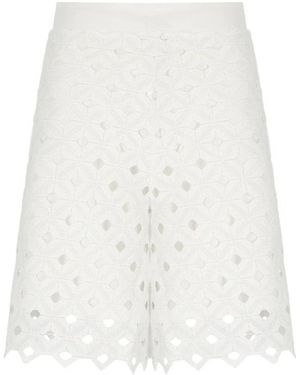 Max Mara Korte Broeken ,Wit ,Katoen Uguale Shorts