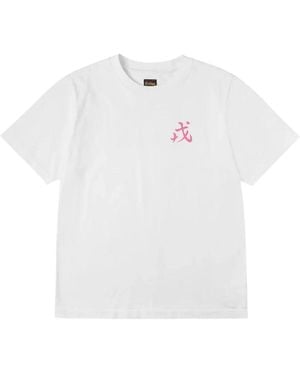 Evisu Tops ,Wit ,Katoen Seagull And Ebisu T-Shirt