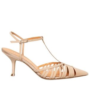 Lella Baldi Schoenen ,Leer Sandalo Slingback - Naturel
