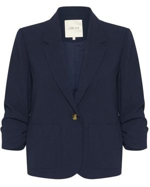 Cream Blazers - Blue