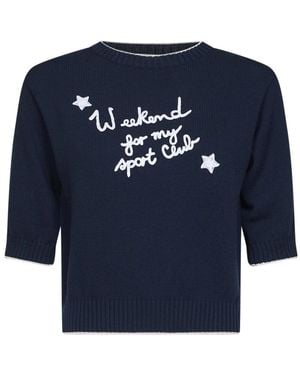Weekend by Maxmara Round-Neck Knitwear - Bleu