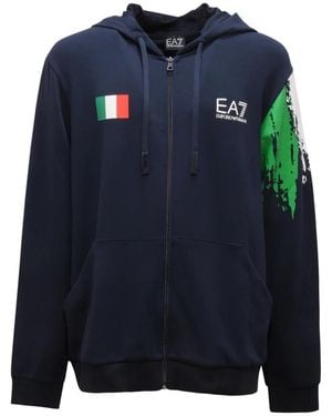 Armani O6740 Full-Zip Sweatshirt - Blauw