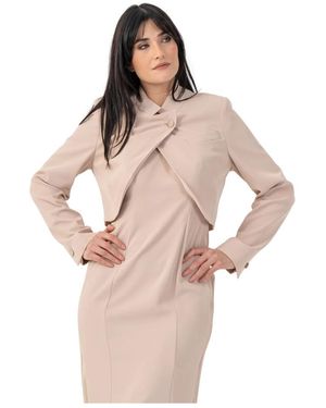 Kocca Giacca Cropped Asimmetrica - Roze