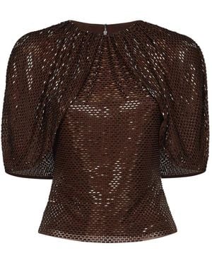 Self-Portrait Blouses - Bruin