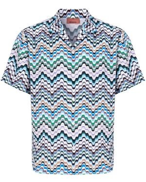 Missoni Short Sleeve Shirts - Blue