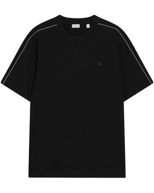 Burberry Tops ,Zwart ,Katoen Seth Chk T-Shirt